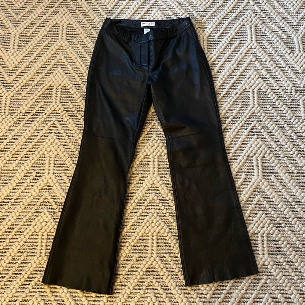 Vintage Hugo Buscati Collection leather flare plants
